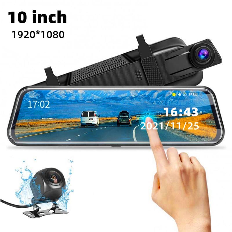 Espejo Retrovisor Dashcam Dual HD Frontal y Trasero