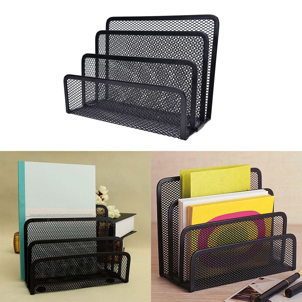 Organizador de Escritorio de Metal con Estantes para Libros