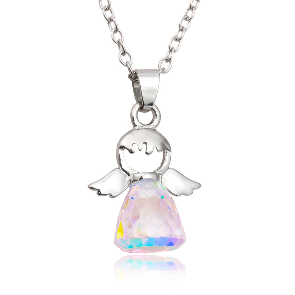 Collar Colgante Ángel de Cristal para Mujer