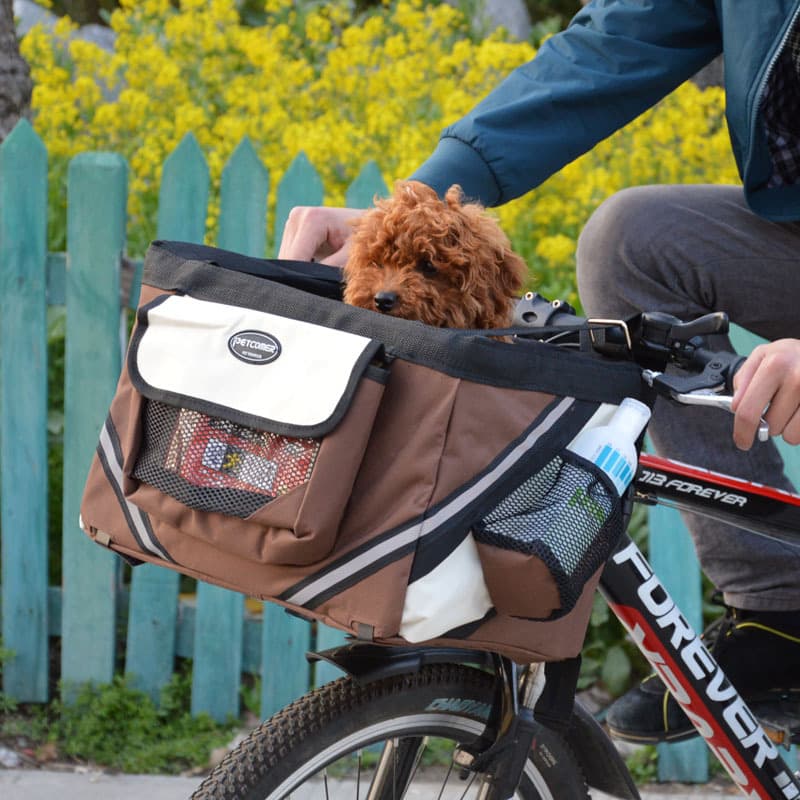 Cesta Transportadora para Bicicleta - Gatos y Perros