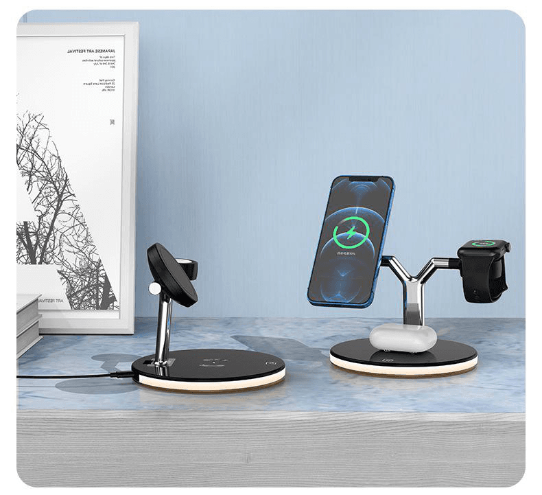 Cargador Inalámbrico Magnético 3 en 1 Compatible con Apple MagSafe 15W