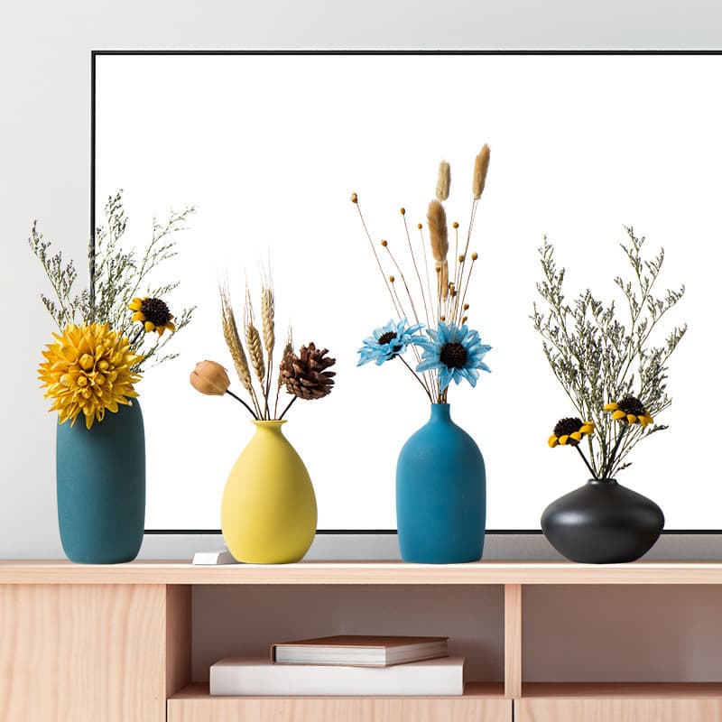 Jarrones de Cerámica Decorativos para Sala de Estar