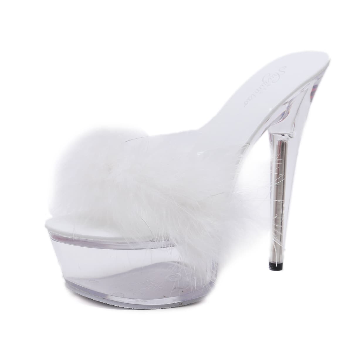 Tacones Altos con Plataforma Fina y Cristal Transparente