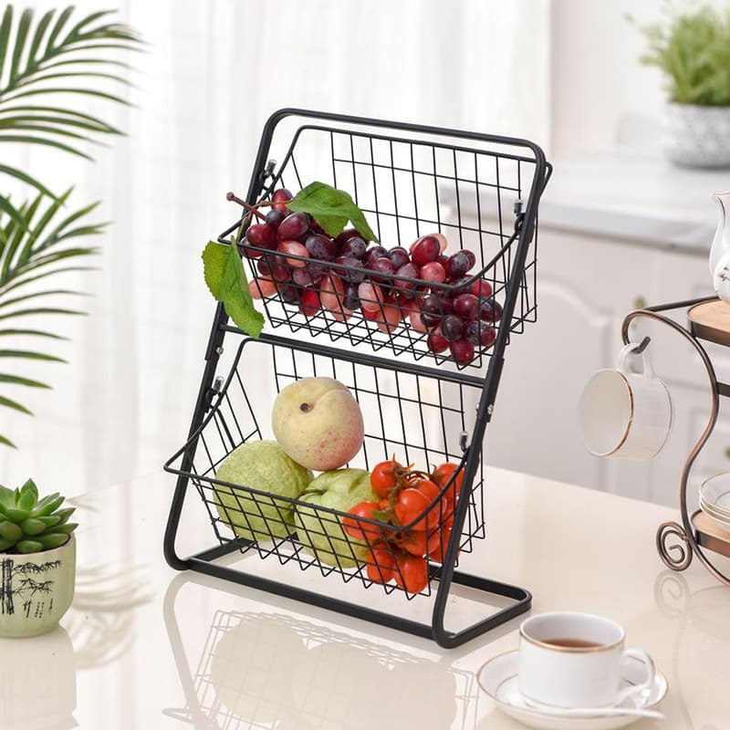 Estantería de Cocina Multicapa en Acero Inoxidable para Especias y Frutas