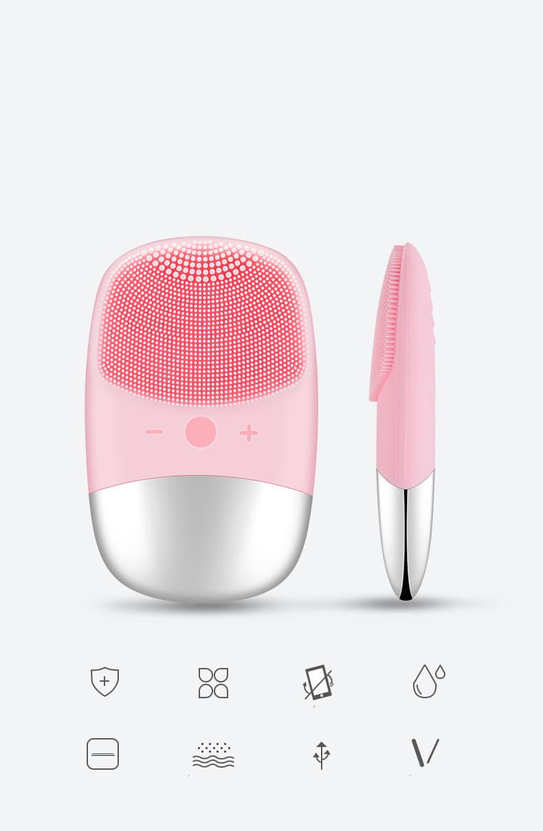 Cepillo Limpiador Facial Eléctrico de Silicona