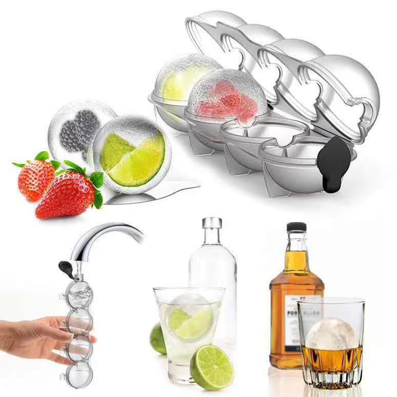 Molde de Silicona para Cubitos de Hielo Whiskey Redondos