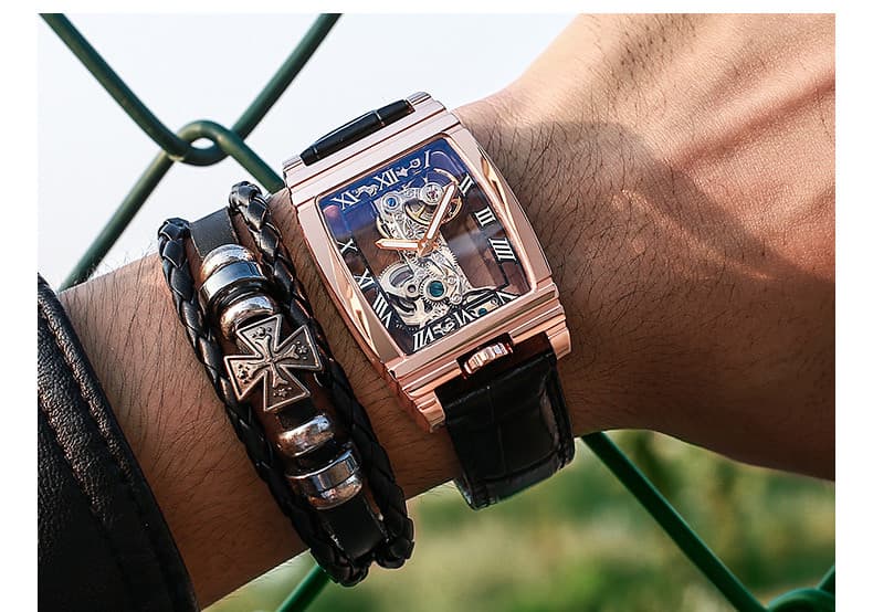Reloj Daystar Unisex Acero Inoxidable y Piel