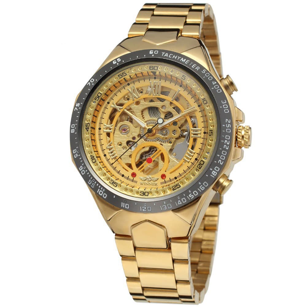 Reloj Mecánico Automático de Acero Hueco para Hombre