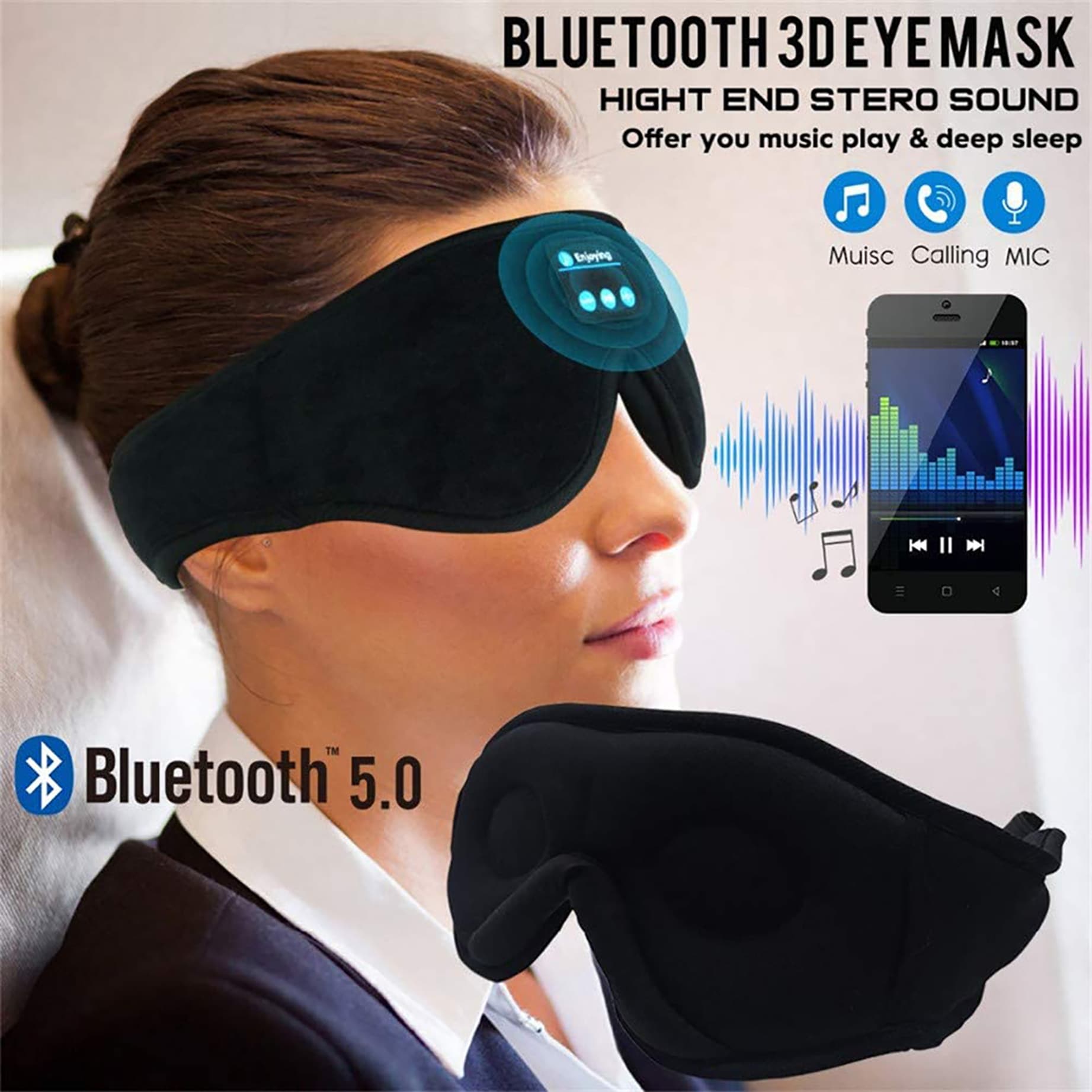 Antifaz Bluetooth con Altavoces Integrados