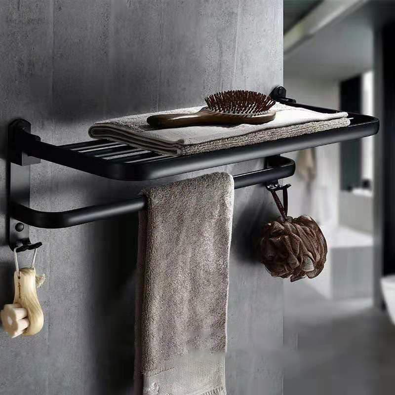 Estantería Plegable de Aluminio Perforado para Baño