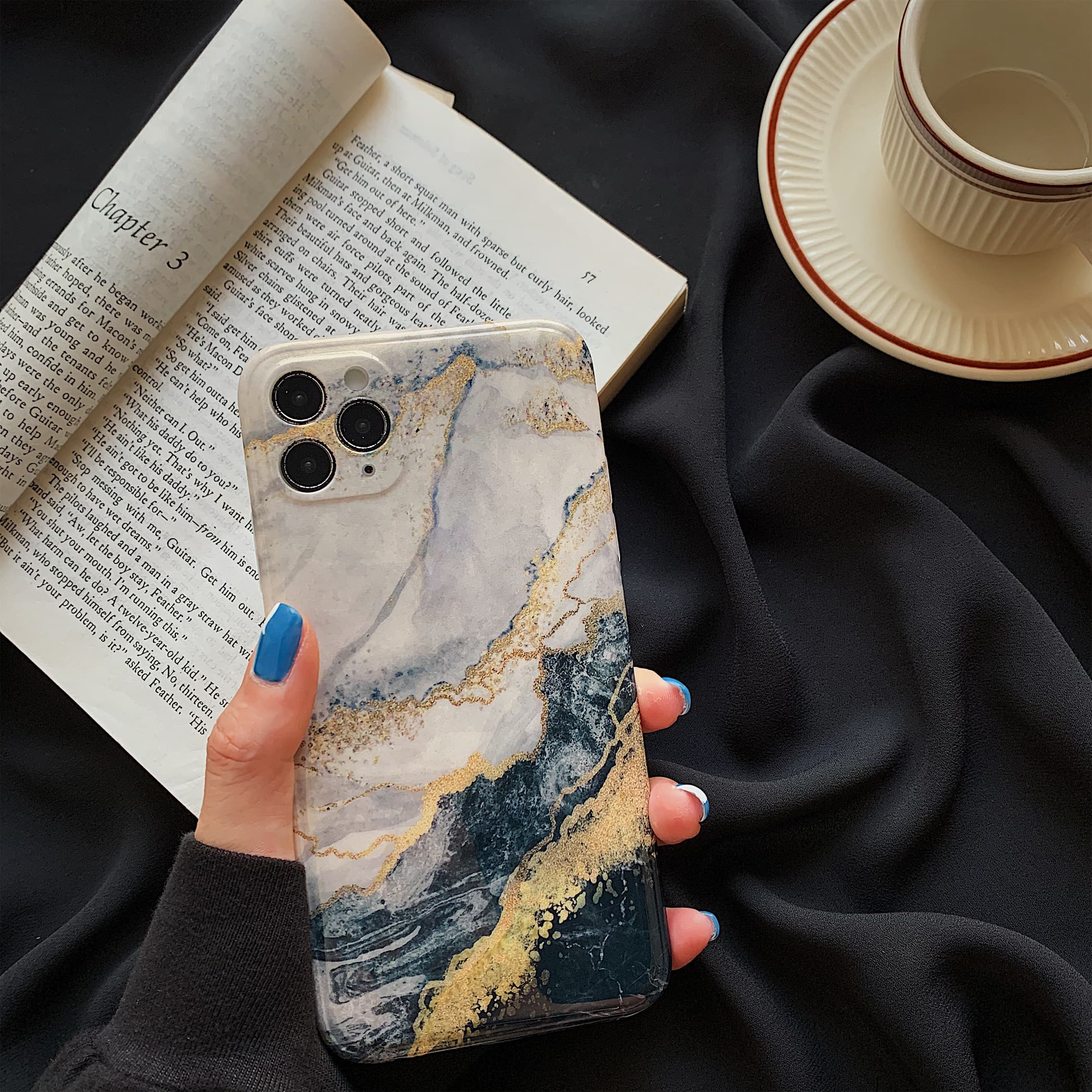 Funda iPhone 8 y 8 Plus Mármol Glitter