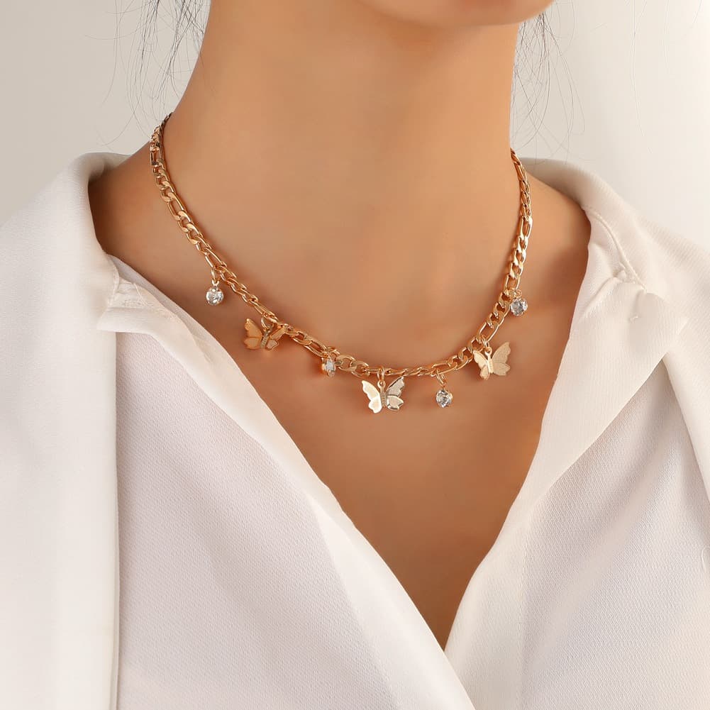Collar Mariposa Metal Clavícula