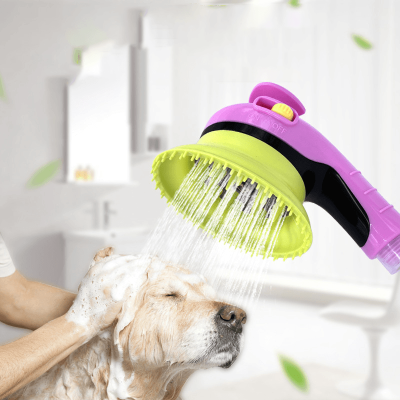 Kit de Ducha para Mascotas con Cepillo y Masaje