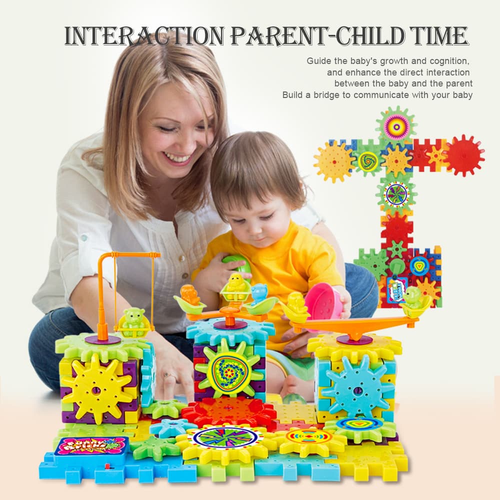 Kit Constructor 3D Engranajes Eléctricos - Bloques Educativos