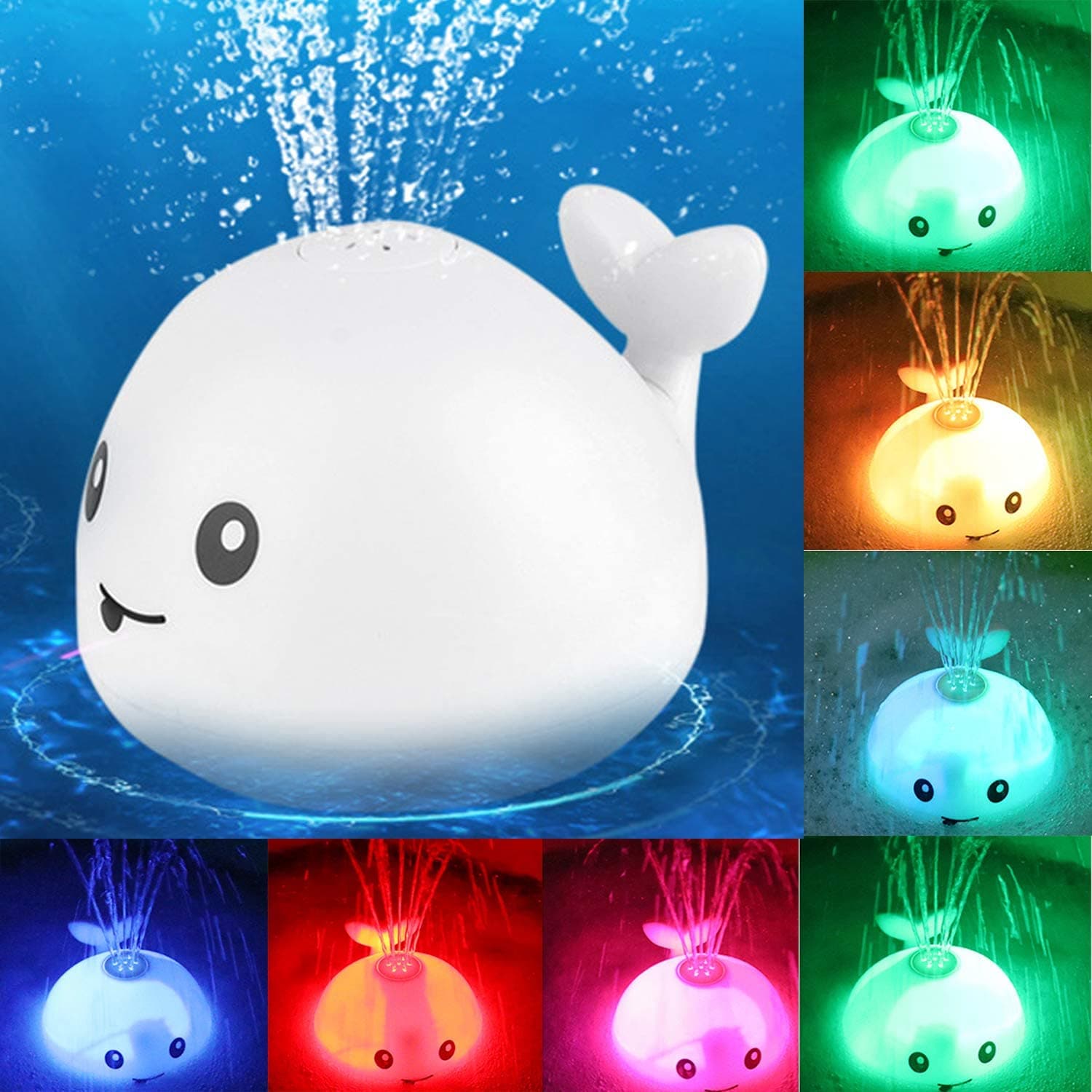 Juguete Ballena Flotante de Baño con Luz y Música
