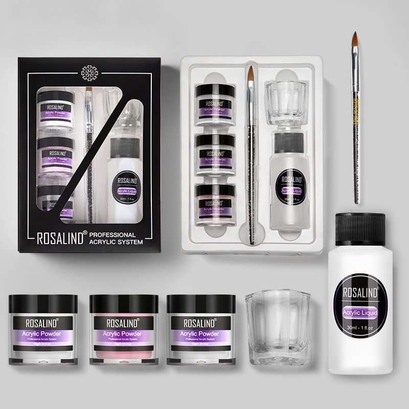 Kit Profesional Uñas Acrílicas con Polvo y Líquido