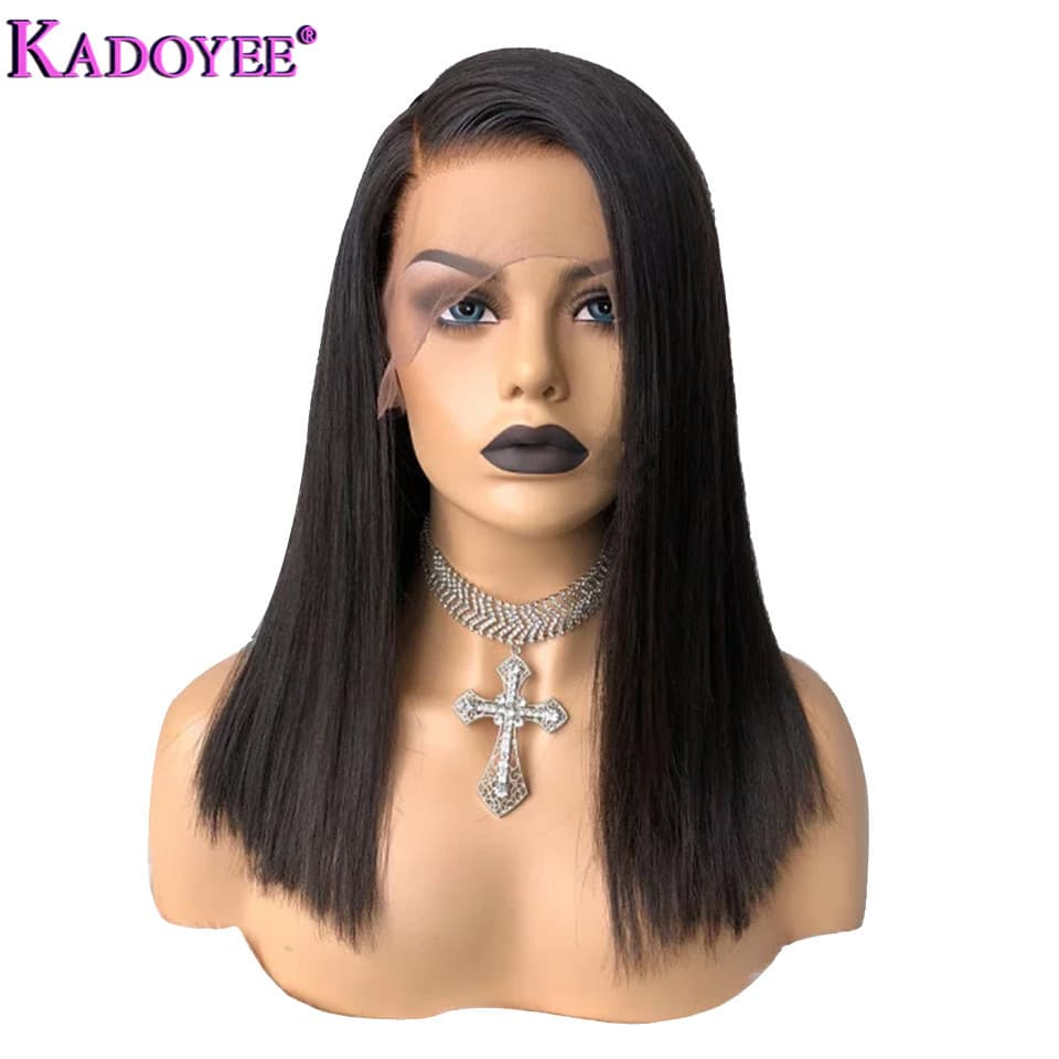 Peluca de Cabello Humano Real con Encaje Frontal
