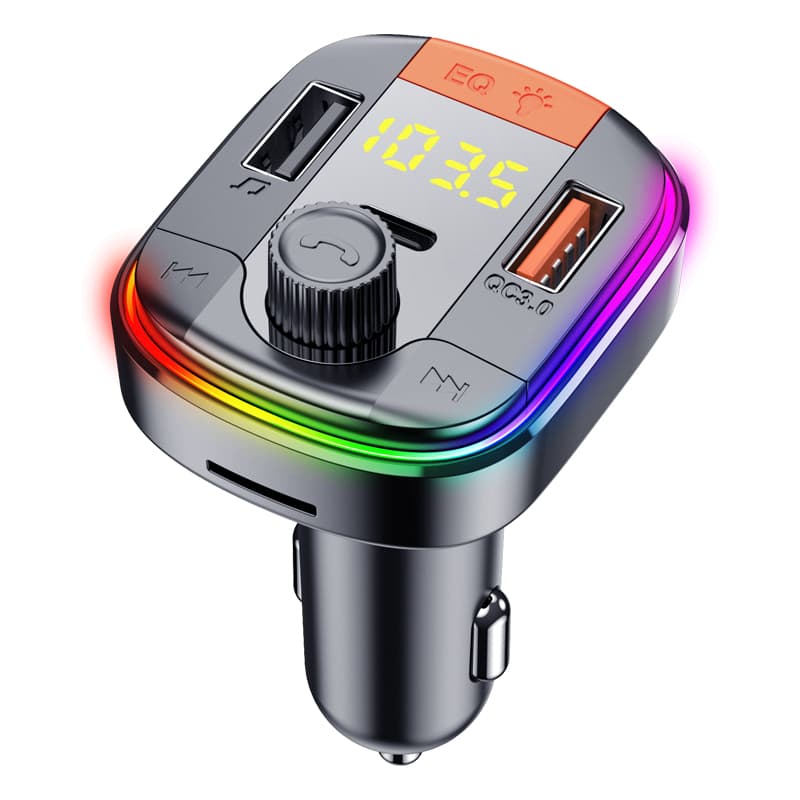 Cargador de Coche con Reproductor Bluetooth MP3 y Carga Rápida QC3.0