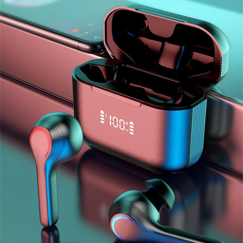 Auriculares Bluetooth Mini con Control Táctil y Pantalla Digital