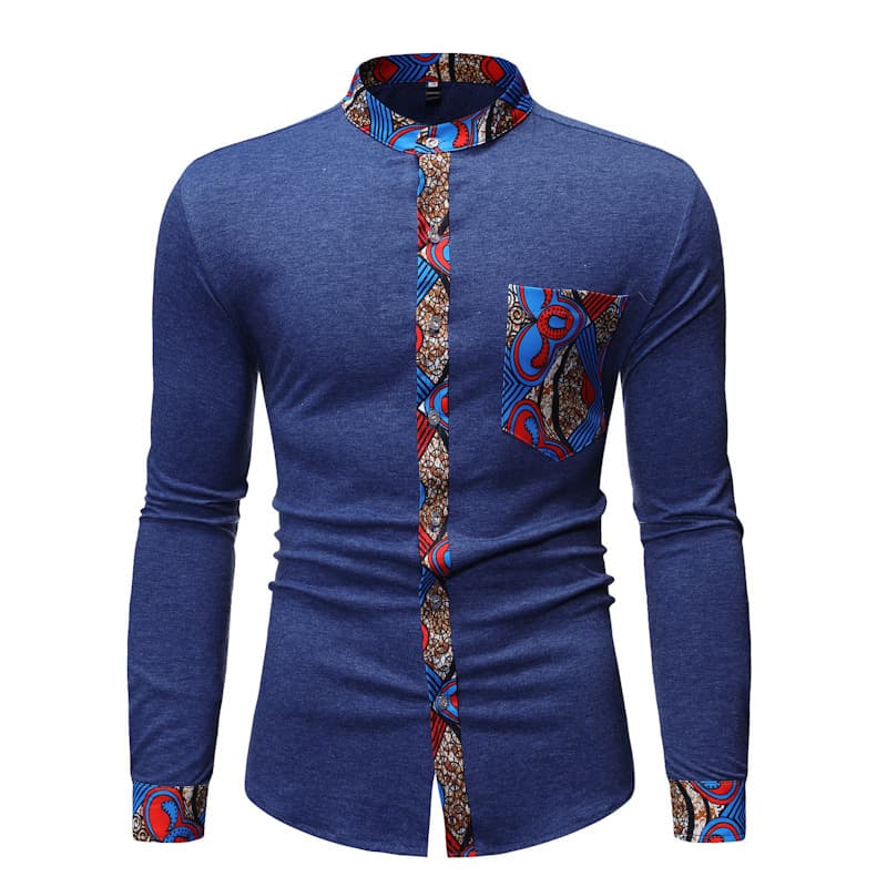Camiseta Hombre Estampado Africano