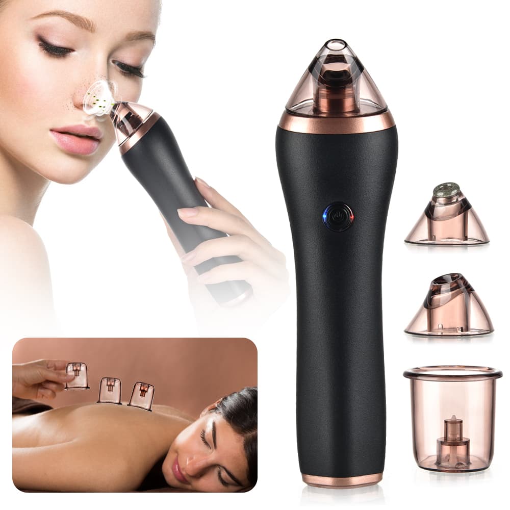 Masajeador Facial 4 en 1 con Gua Sha, Cupping y Extractor de Puntos Negros
