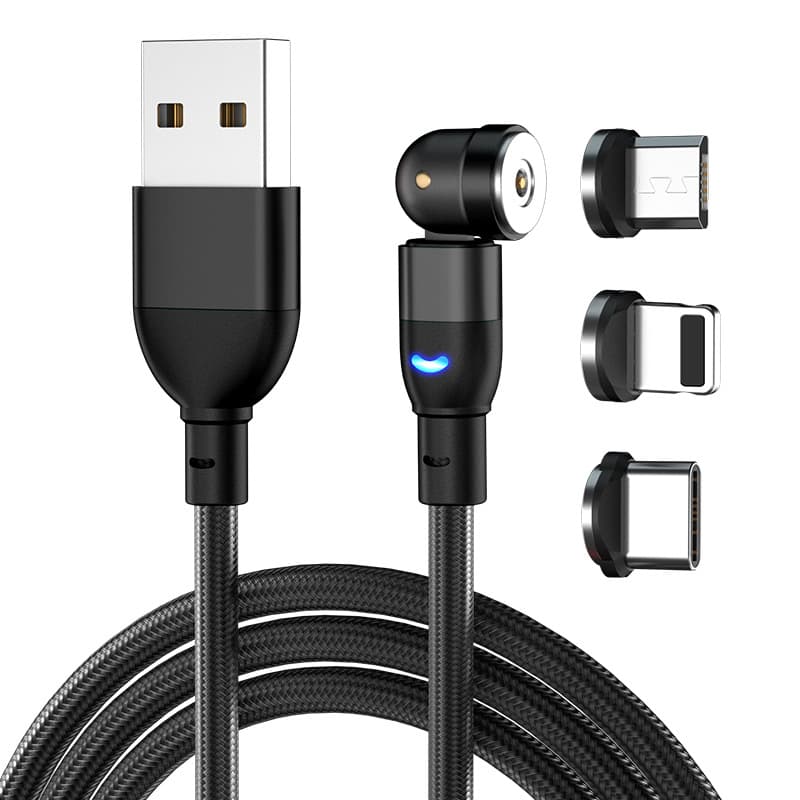 Cable de Carga Magnético 540° Flexible Múltiple