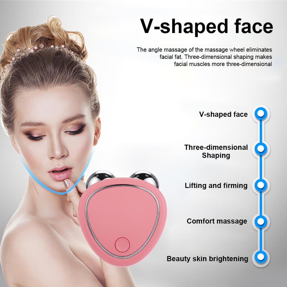Rodillo Masajeador Facial con Microcorriente