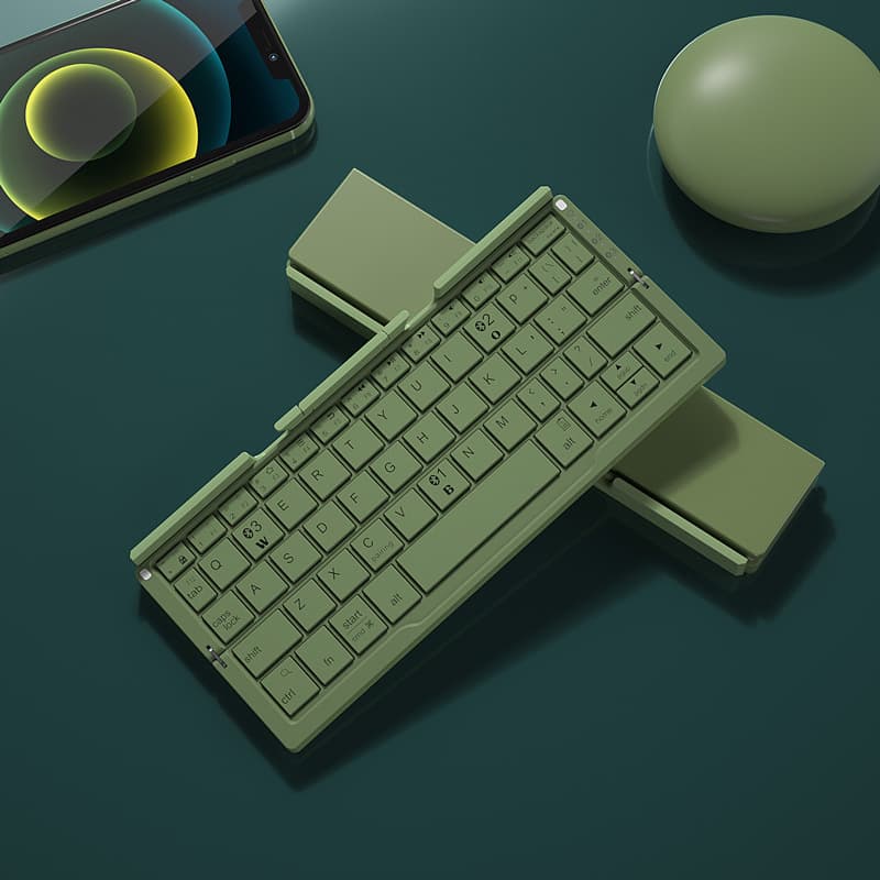 Teclado Bluetooth Plegable con Soporte Multidispositivo