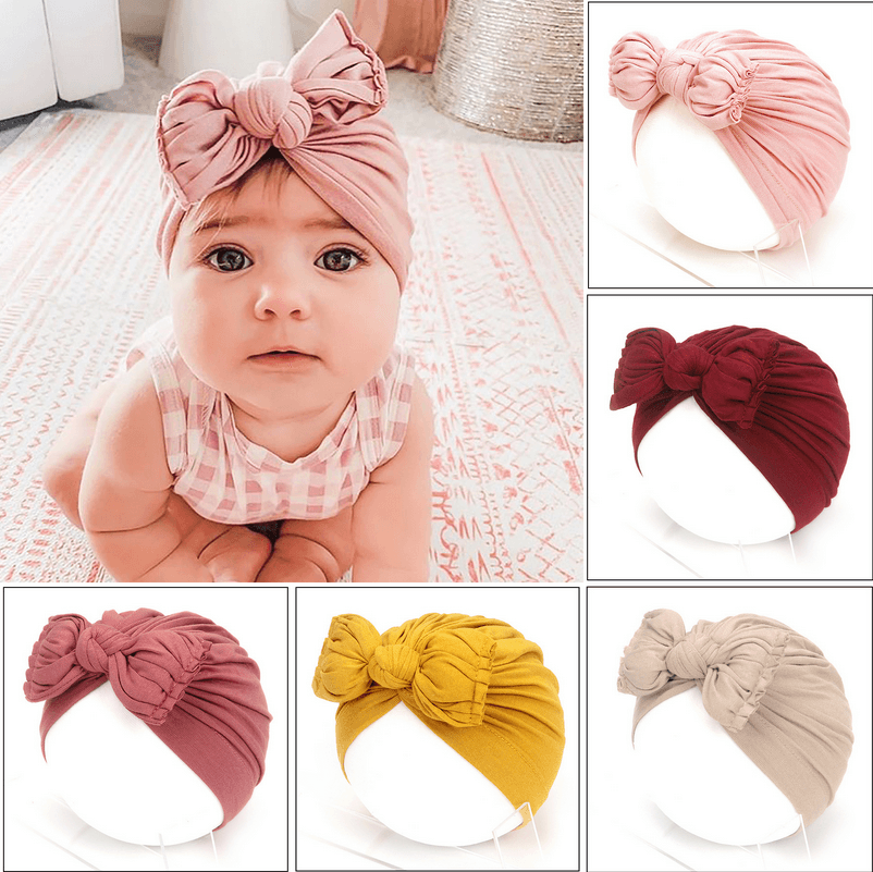 Gorro Turbante Suave para Bebé Recién Nacido