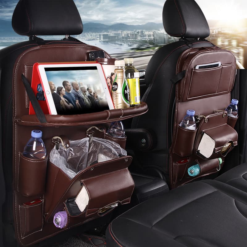 Organizador de Coche Plegable de Piel Sintética