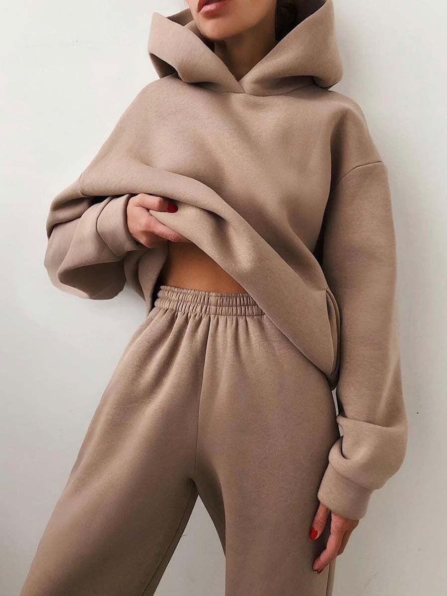 Conjunto de Sudadera con Capucha y Pantalón para Mujer