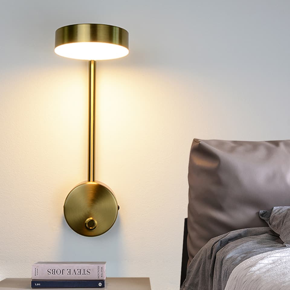 Lámpara de Pared Giratoria con Llave Rotativa