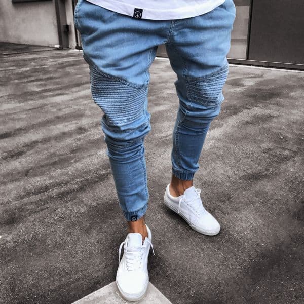 Pantalón Vaquero Hombre Skinny Azul Claro