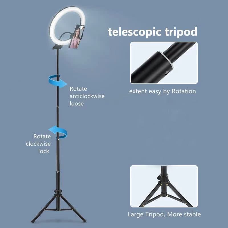 Aro de Luz LED Regulable con Trípode para Selfies