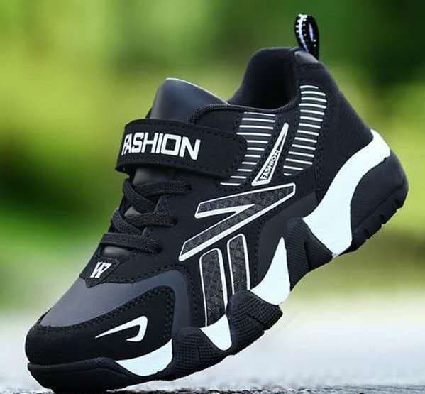 Zapatillas Deportivas Infantiles de Cuero y Malla
