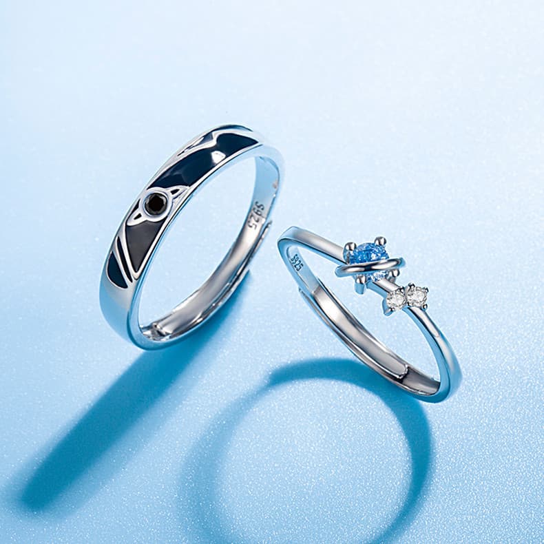 Anillos de Pareja Dream Planet - Diseño Moderno para Él y Ella