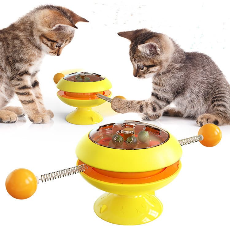 Juguete Giratorio para Gatos con Catnip Interactivo