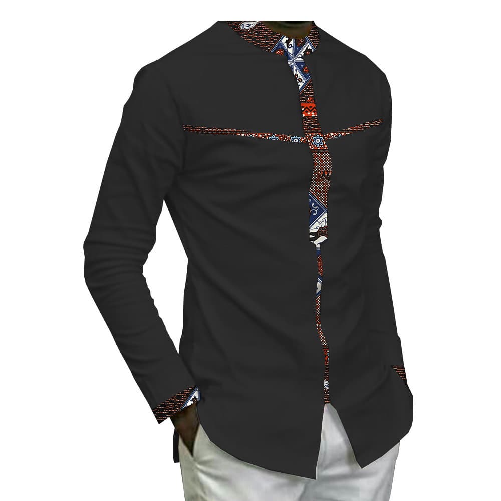 Camiseta Hombre Algodón Batik Africano