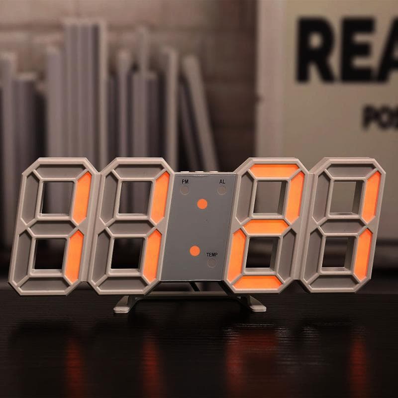 Reloj de Pared Tridimensional con Alarma Silenciosa