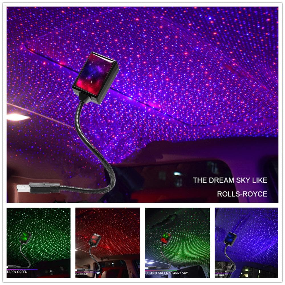 Proyector de Luces Estrellas USB LED para Coche y Hogar