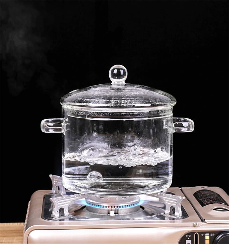Olla de cristal mini para cocinar