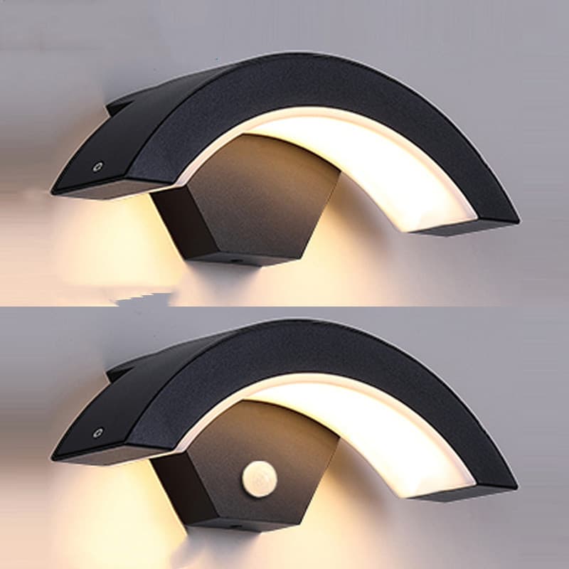 Lámpara de Pared LED Curva Luna con Sensor