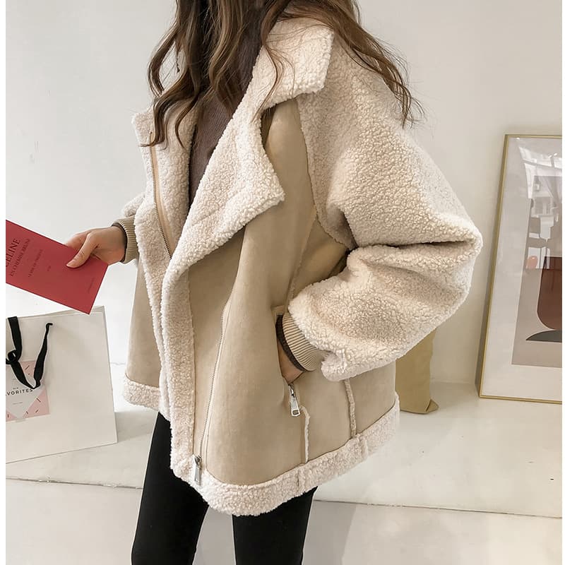 Chaqueta de Ante Corta Mujer Piel de Cordero