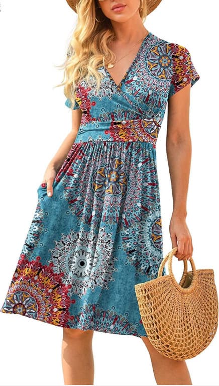 Vestido de Volantes Floral de Manga Larga