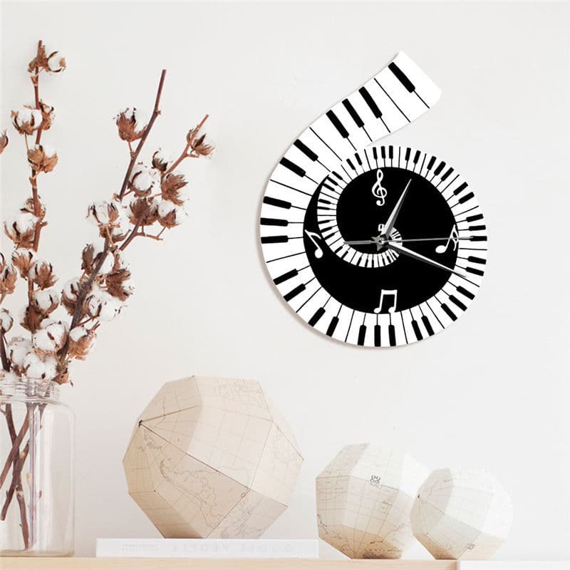 Reloj de Pared Clave de Sol Piano - Diseño Musical