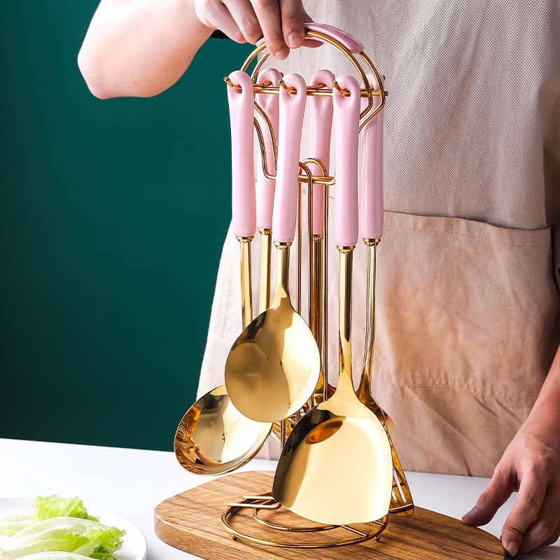 Juego de Utensilios de Cocina en Acero Inoxidable