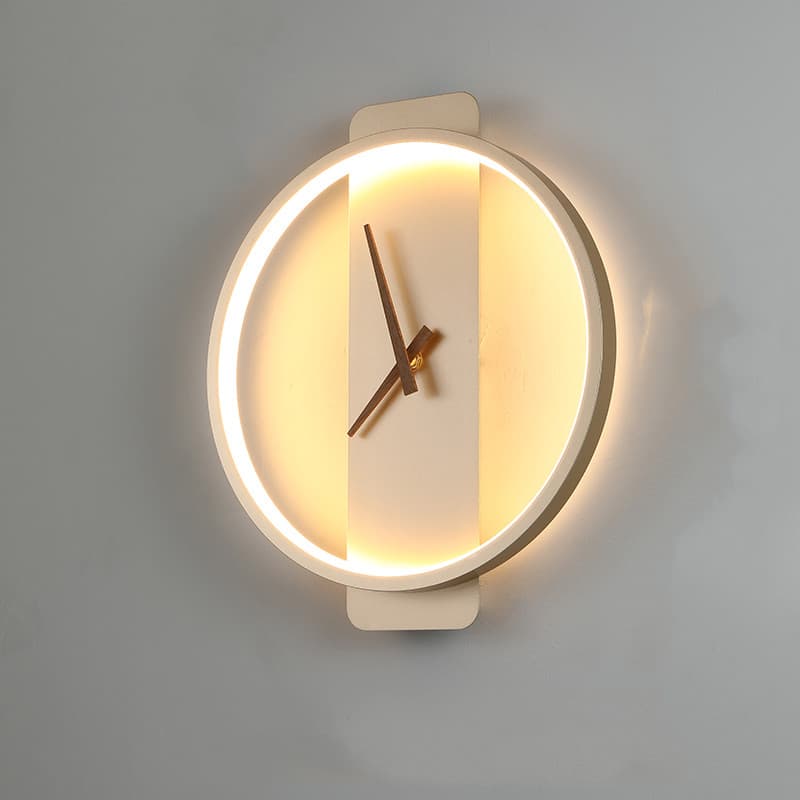 Lámpara de Pared Nórdica con Diseño de Reloj