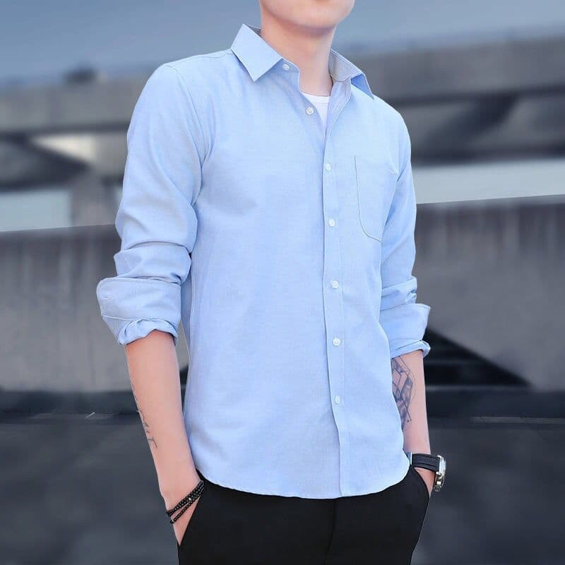 Camisa Casual Slim Fit Manga Larga para Hombre