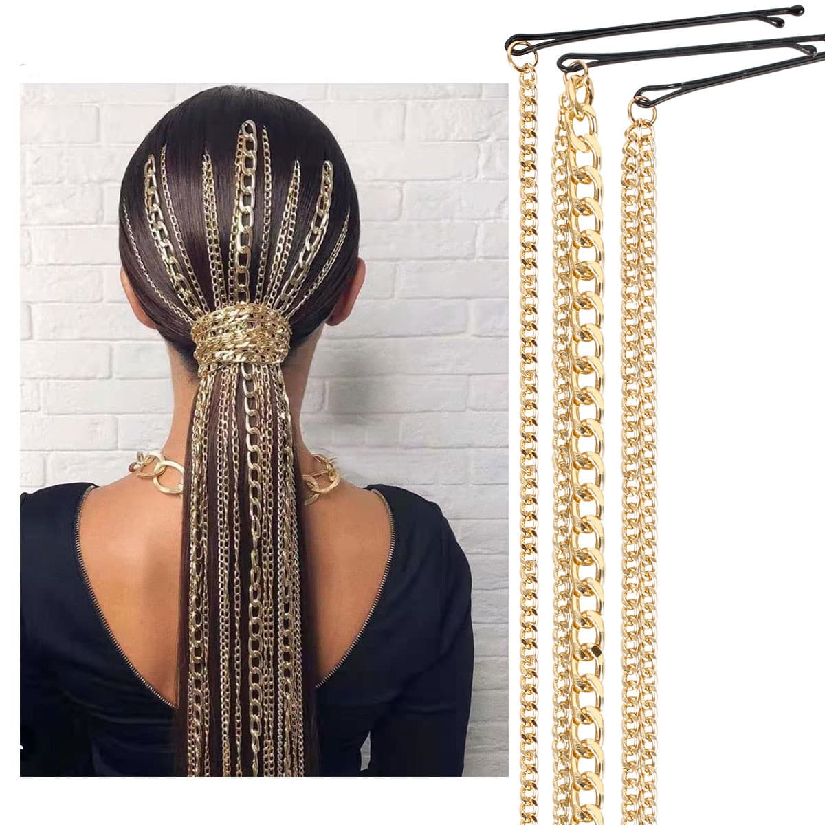 Cadena Decorativa Ondulada para el Cabello