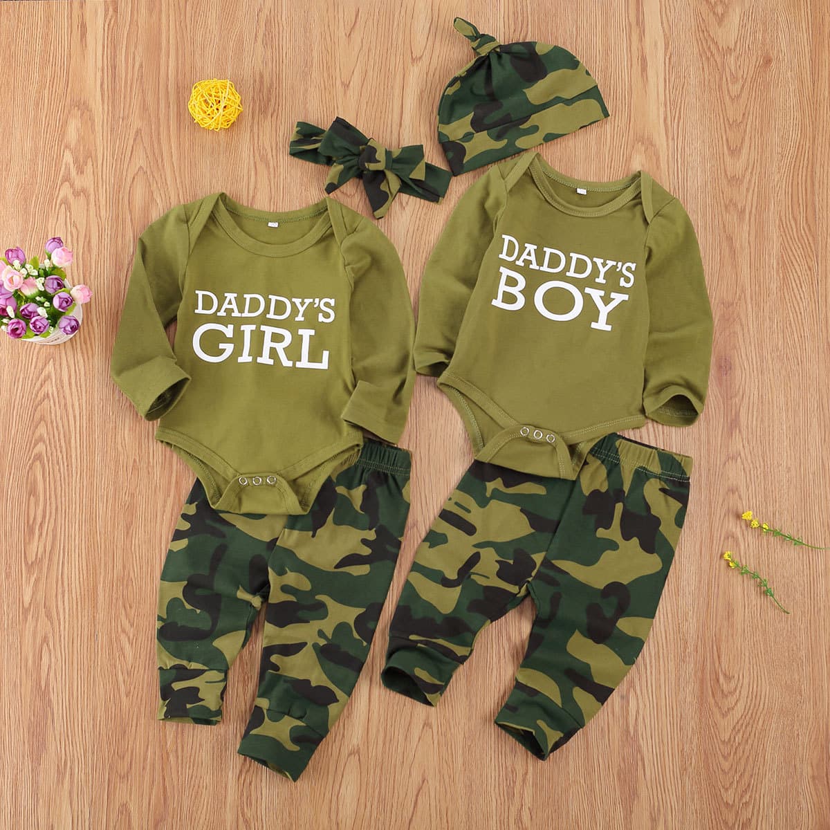Conjunto Infantil Estampado Camuflaje